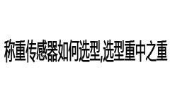 稱重傳感器如何選型,選型重中之重