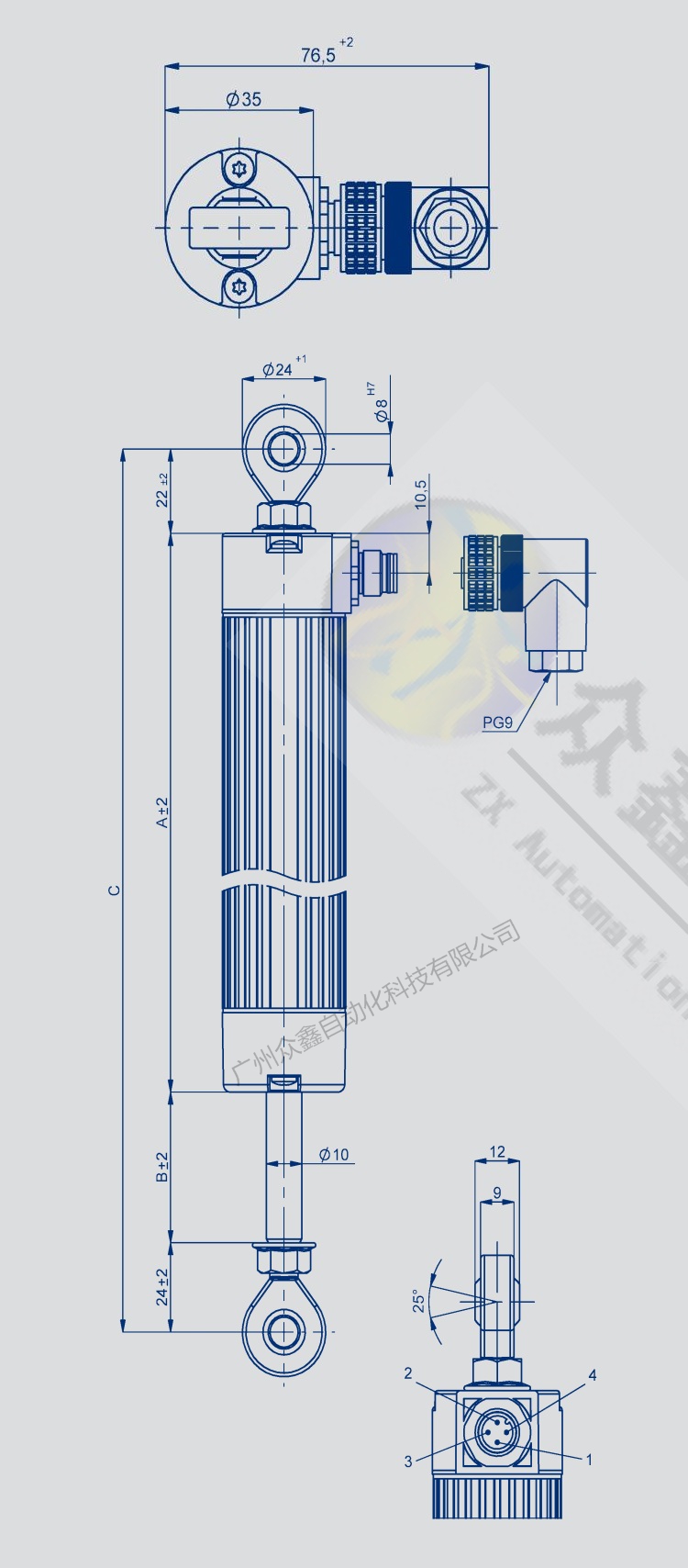LWG-0300直線位移傳感器 德國(guó)novotechnik位移傳感器產(chǎn)品尺寸
