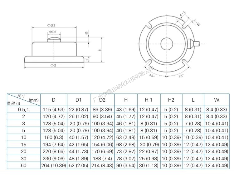 H2F-C3-500kg-3T6稱(chēng)重傳感器產(chǎn)品尺寸