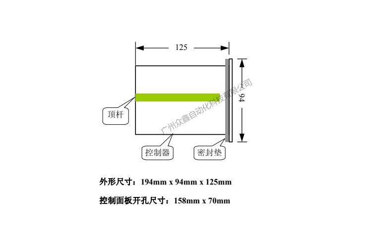 B520稱重儀表產(chǎn)品尺寸